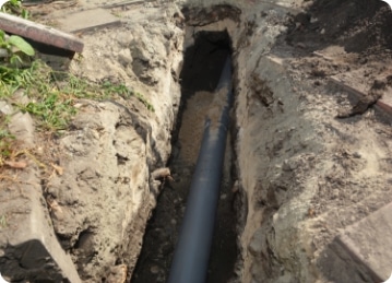 Heavy rainfall affecting underground pipes